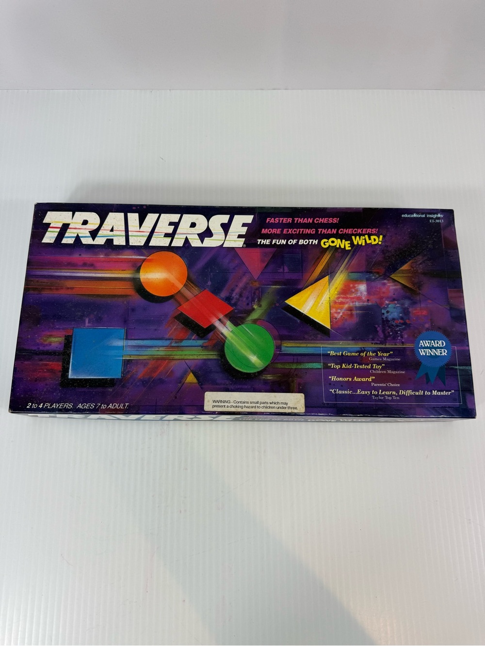 Vtg Traverse Board Game Strategy Wood Pieces 1992 Educational Insights Complete